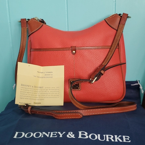 SOLD-Dooney and Bourke Kimberly Orange Crossbody - Picture 2 of 16